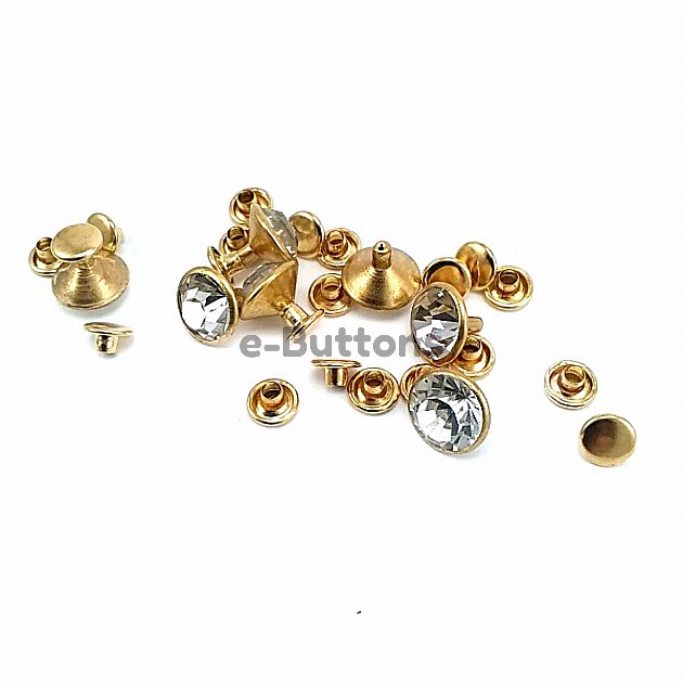 Rivet 11 mm 18 L Rhinestone R0025