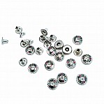 10 mm 16 L  Rhinestone Flowers Patterned Rivet R0030