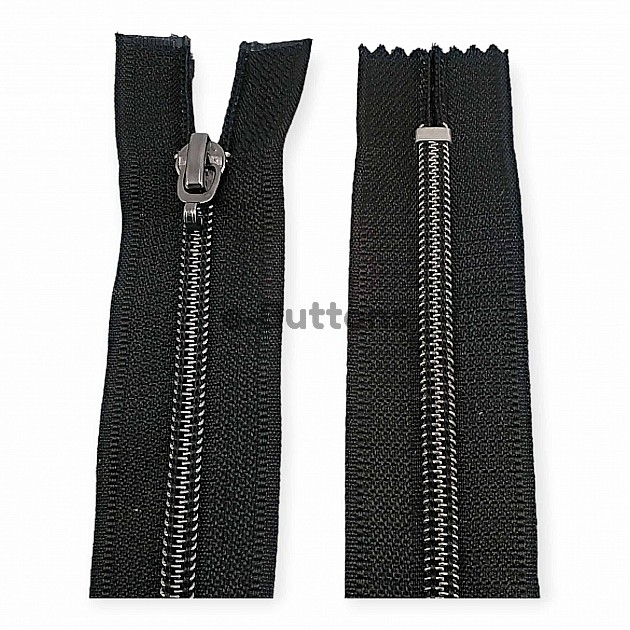 Nylon Coil Zipper 40 cm #5 15,75" Metallic Teeth Jacket Zipper Open End - Separeted ZPSM0040T10