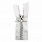 Nylon Coil Zipper 60 cm #5 23,62" Metallic Teeth Jacket Zipper Open End - Separeted ZPSM0060T10