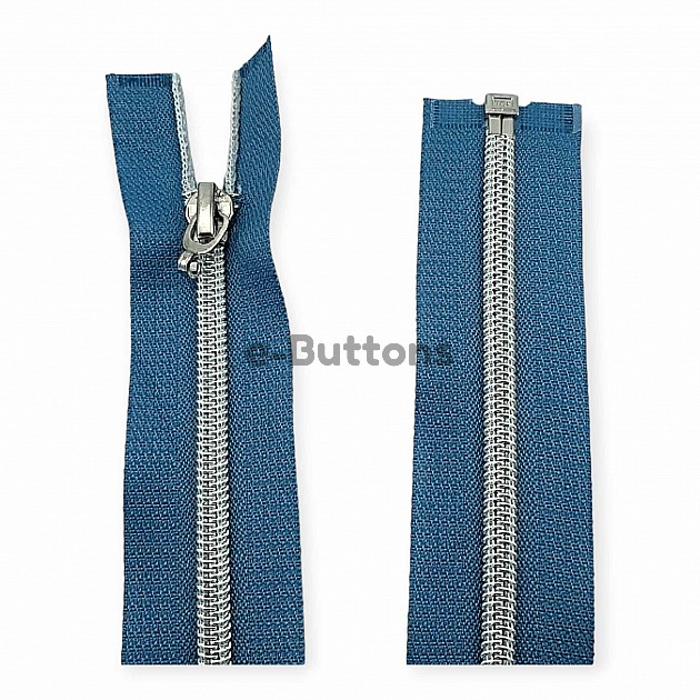 Nylon Coil Zipper 85 cm #5 33,47" Metallic Teeth Jacket Zipper Open End - Separeted ZPSM0085T10