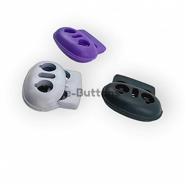 Plastic Stopper Two Hole 5 mm Hole Diameter Top Press H002922