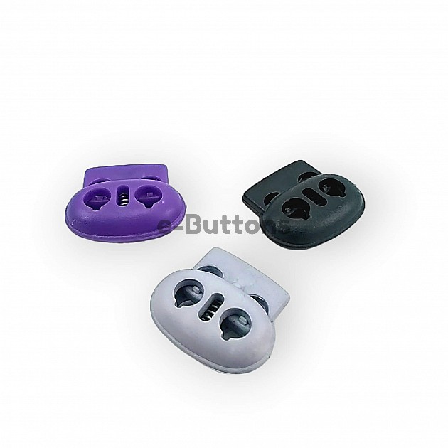 Plastic Stopper Two Hole 5 mm Hole Diameter Top Press H002922