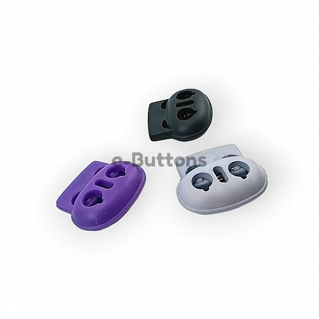 Plastic Stopper Two Hole 5 mm Hole Diameter Top Press H002922