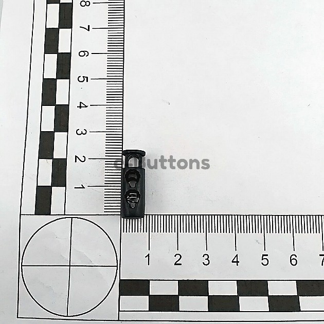 Two Hole 4 mm Hole Diameter Top Press Plastic Stopper - Plain Model H004416