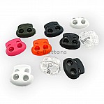 Plastic Stopper Two Hole 4 mm Hole Diameter Top Press H005005