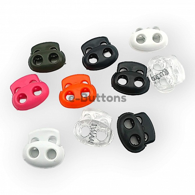 Plastic Stopper Two Hole 4 mm Hole Diameter Top Press H005005