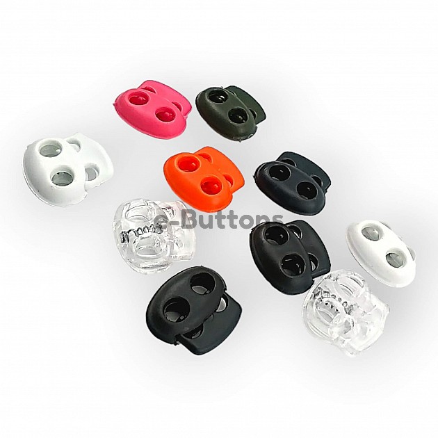 Plastic Stopper Two Hole 4 mm Hole Diameter Top Press H005005