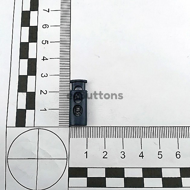 İki Delikli Plastik Stoper 4 mm Delik Çaplı Uzun Model Stoper - Üstten Basmalı H005014