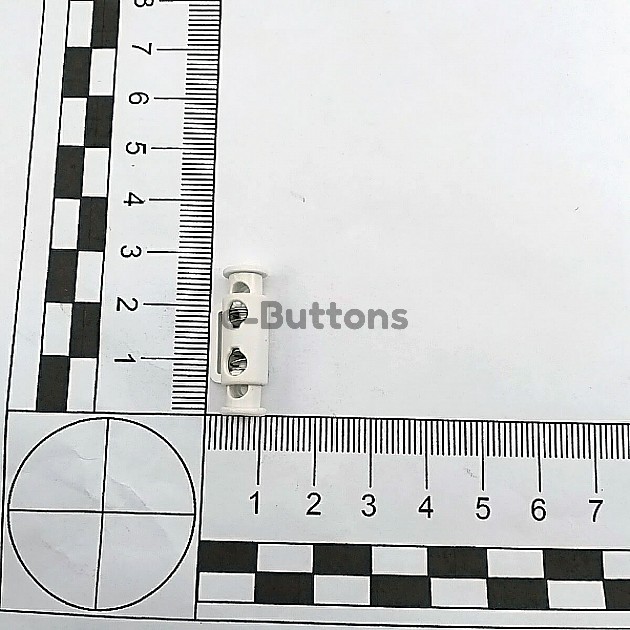 Plastic Stopper Long Model Two Holes 3 mm Hole Diameter Top - Bottom Push - Side Bridge H005044