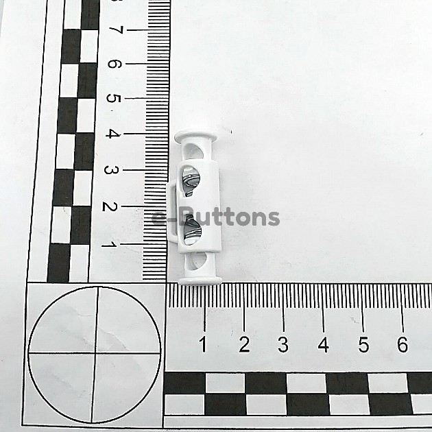 Plastic Stopper Bigger Model Two Holes 6 mm Hole Diameter Pressing from Top - Bottom - Side Bridge H005049