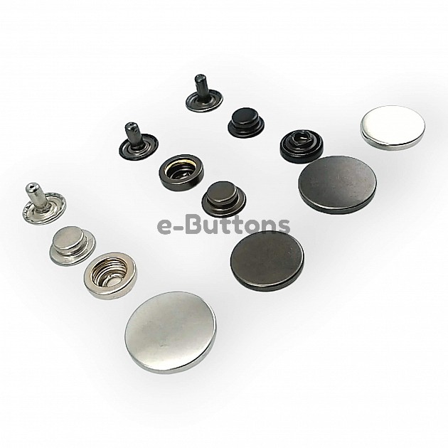 Coat Snap Button Deluxe Series 501 Stainless Italian Style DLX00501P