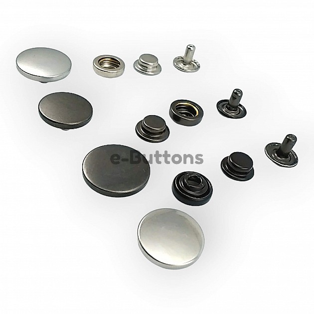 Coat Snap Button Deluxe Series 501 Stainless Italian Style DLX00501P