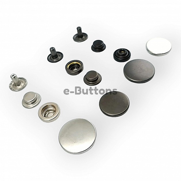 Coat Snap Button Deluxe Series 501 Stainless Italian Style DLX00501P