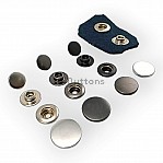 Stainless Italian Style Coat Snap Button Deluxe Series DLX00884P