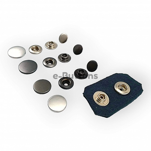 Stainless Italian Style Coat Snap Button Deluxe Series DLX00884P