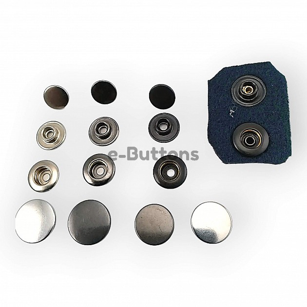 Stainless Italian Style Coat Snap Button Deluxe Series DLX00884P