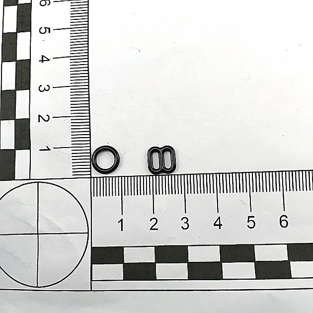 Sütyen Askı Ayar Tokası 6 mm ve Halkası Metal Naylon Kaplı PIR700006