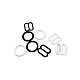 0.47" 12 mm Bra Strap Adjustment Buckle and Ring Metal Nylon Coated PIR700012