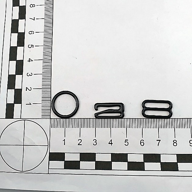 15 mm Sütyen Askı Ayar Tokası ve Halkası Metal Naylon Kaplı PIR700015