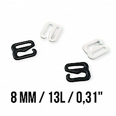 8 mm 0.31" Bra Hook - Metal Nylon Coated PIR750008