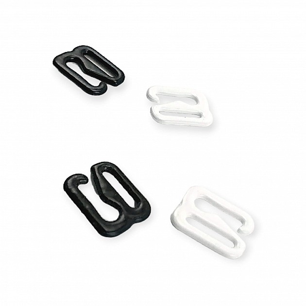 9 mm Nylon-Coated Metal Bra Hook (0.35 inches) PIR750009