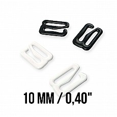 10 mm (3/8 inch) Bra Hook Metal Nylon Coated PIR750010