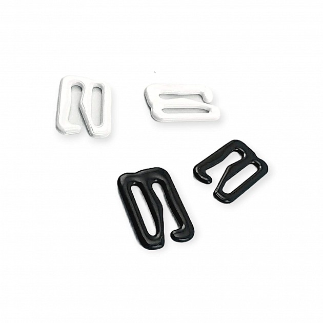 10 mm (3/8 inch) Bra Hook Metal Nylon Coated PIR750010