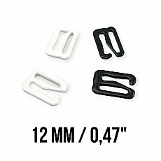 12 mm (0.47 inch) Bra Hook Metal Nylon Coated PIR750012