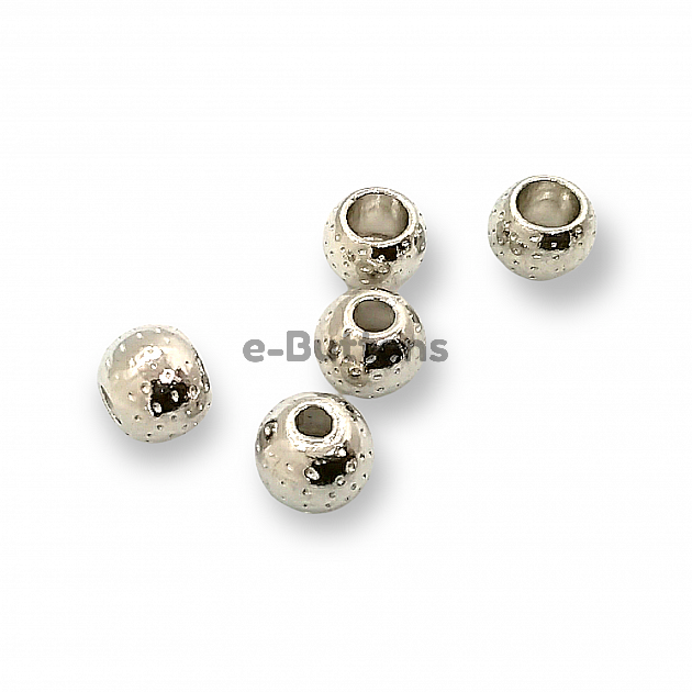 Bağucu boy 7,8 mm Giriş 5,8 mm Desenli Metal Boncuk Şekil PBB001