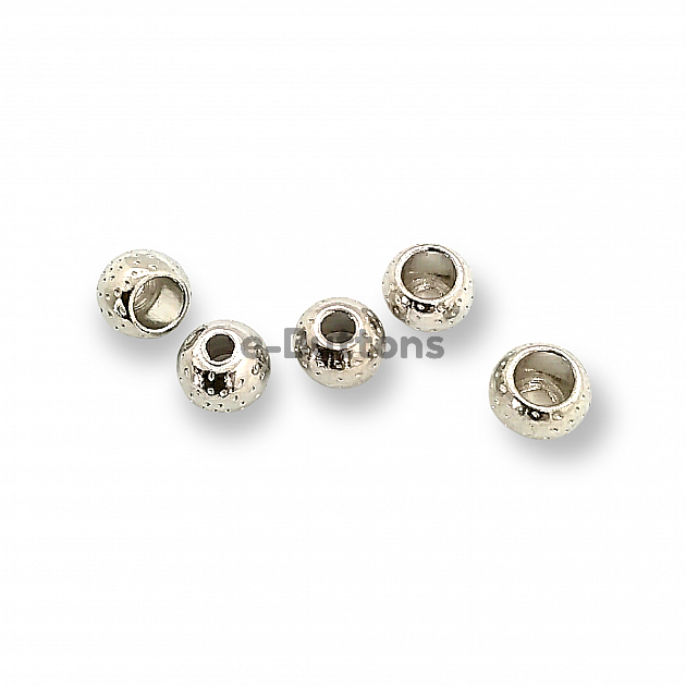 Bağucu boy 7,8 mm Giriş 5,8 mm Desenli Metal Boncuk Şekil PBB001