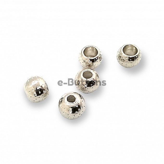 Bağucu boy 7,8 mm Giriş 5,8 mm Desenli Metal Boncuk Şekil PBB001