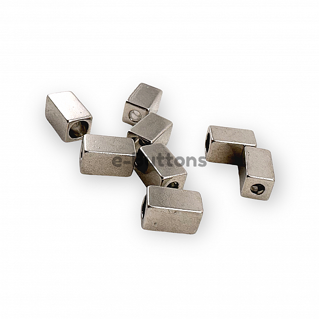 Hole Entry 3.5 mm Cord End Cube Shape 7 x 12 mm PBB0016