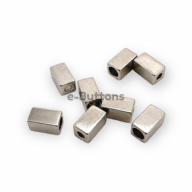 Hole Entry 3.5 mm Cord End Cube Shape 7 x 12 mm PBB0016