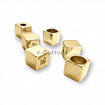 Cord End for Clothing Cube Shaped Metal length 7.8 mm Inlet 4 mm PBB002