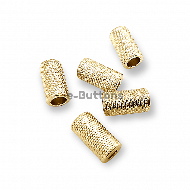 Cord End Inlet 3.3 mm Mosaic Patterned Metal length 13.5 mm PBB005