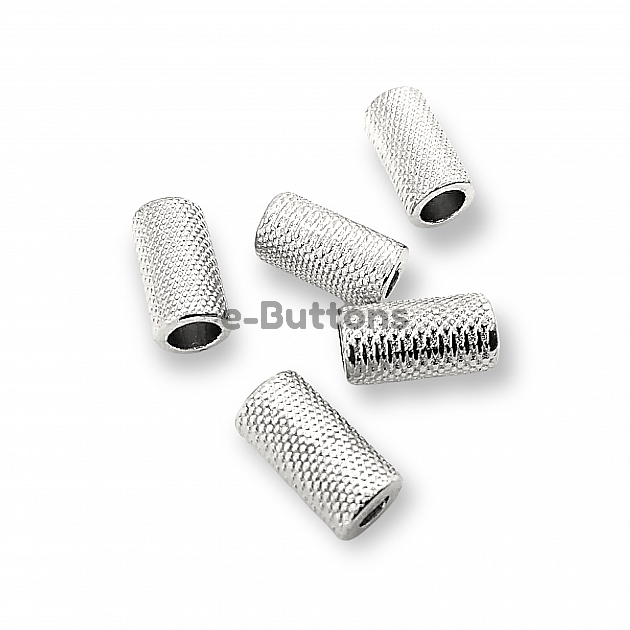 Cord End Inlet 3.3 mm Mosaic Patterned Metal length 13.5 mm PBB005