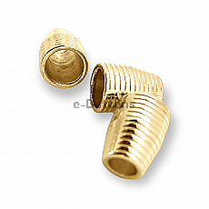 Cord End Bell Shape length 13 mm Inlet 5 mm Circular Pattern PBB009