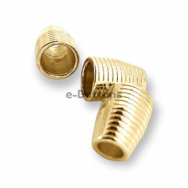 Cord End Bell Shape length 13 mm Inlet 5 mm Circular Pattern PBB009