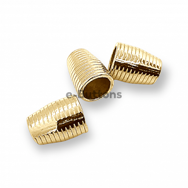 Cord End Bell Shape length 13 mm Inlet 5 mm Circular Pattern PBB009