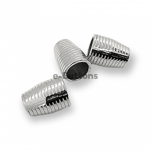 Cord End Bell Shape length 13 mm Inlet 5 mm Circular Pattern PBB009