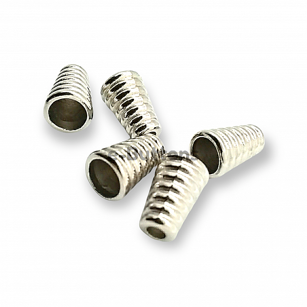 Cord End Length 14 mm inlet 3.4 mm Conical Circular Patterned PBB012