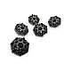 Rhinestone Button 20 mm 32 L Black and White Rhinestone Button Jacket and Cardigan Button PBT0025