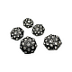 Rhinestone Button 20 mm 32 L Black and White Rhinestone Button Jacket and Cardigan Button PBT0025