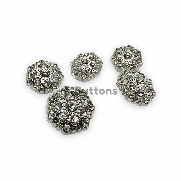 Rhinestone Button 20 mm 32 L Black and White Rhinestone Button Jacket and Cardigan Button PBT0025