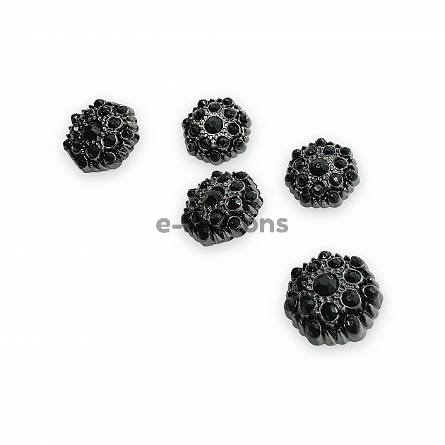 Rhinestone Button 20 mm 32 L Black and White Rhinestone Button Jacket and Cardigan Button PBT0025