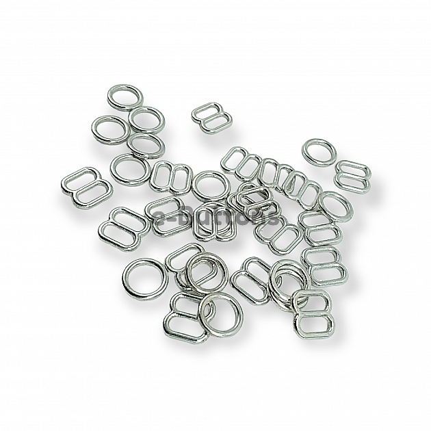 Bra Strap Adjustment Buckle 6 mm and Ring PBT0009