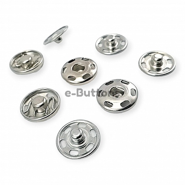 Sew-On Snap Button 15 mm 24 L 5/8" Brass Stainless ERD150PR