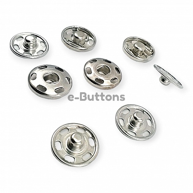 Sew-On Snap Button 15 mm 24 L 5/8" Brass Stainless ERD150PR