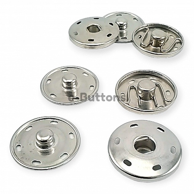 Sew-On Snap Button 21 mm 34 L 7/8"  Brass Stainless ERD210PR